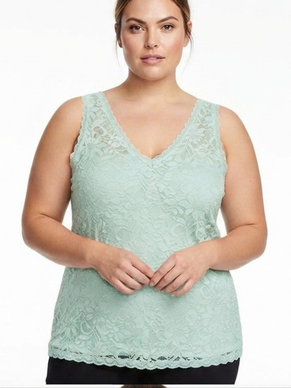 NWT Torrid Lace V-Neck Floral Tank (Runs Small)